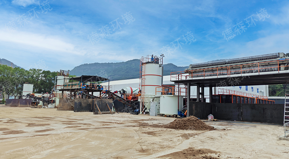 寧波項目實拍：德森土壤淋洗修復(fù)設(shè)備戰(zhàn)高溫、嬴暴雨！