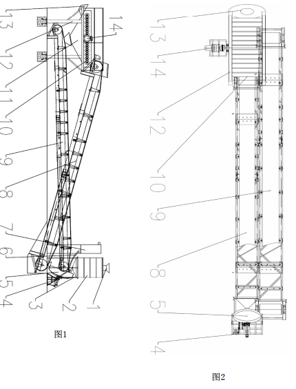粉煤灰陶粒篩選裝置俯視結(jié)構(gòu)示意圖