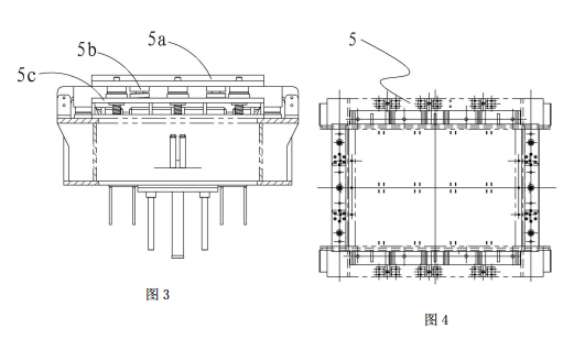 自保溫砌塊成型機(jī)結(jié)構(gòu)中的上下升降雙料隔離系統(tǒng)結(jié)構(gòu)主視圖